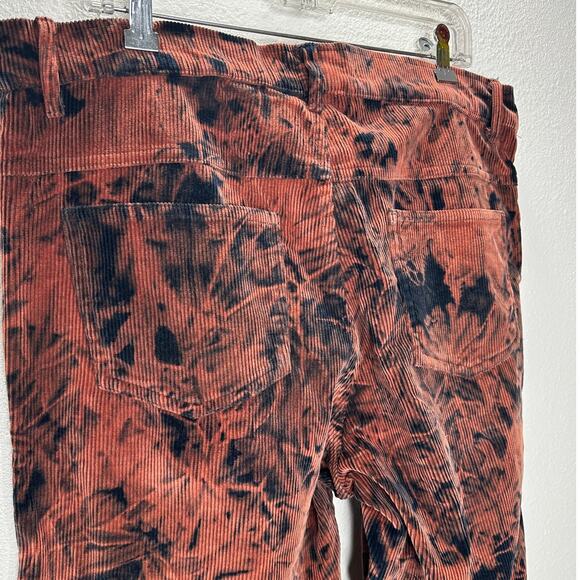 Strike Oil Rust & Black Tie Dye Corduroy 100% Cotton Pants 34 - Picture 8 of 14